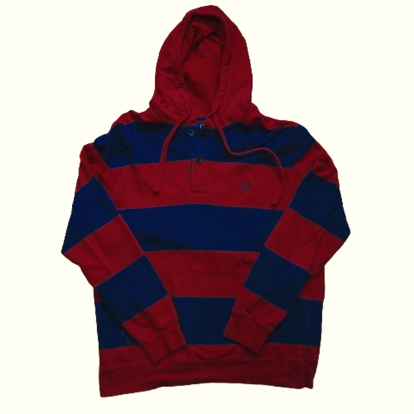 Chaps Striped Hooded Shirt Men's Size Large - Picture 1 of 6